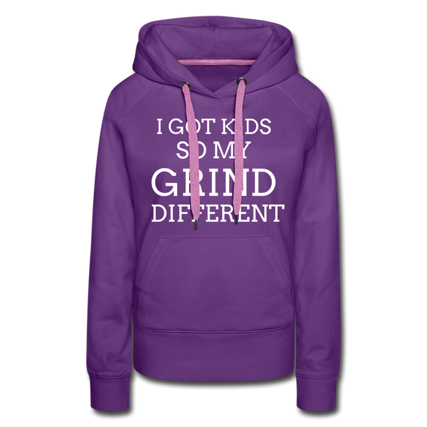 Premium GRIND DIFFERENT Hoodie - purple